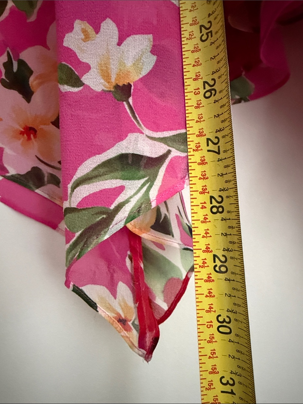 Lauren Ralph Lauren Pink Floral Handkerchief Hem Midi Skirt - Picture 5 of 5